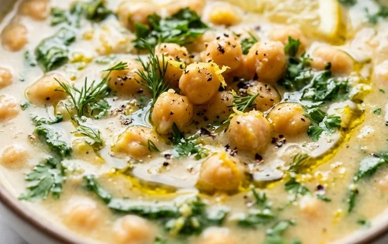 Lemony Greek Chickpea Soup